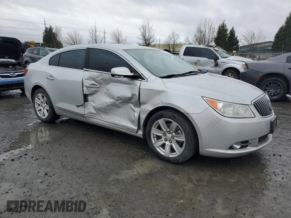 2013 Buick LaCrosse Leather with VIN 1G4GC5E38DF157344, listed as a Copart auction lot 45182585 with 51,498 mi miles and Salvage Title. Bid and sale history available at carsss.com. Image 4.