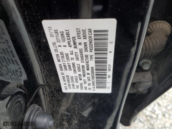 2014 Acura RLX Advance Pkg with VIN JH4KC1F90EC005604, listed as a Copart auction lot 88399855 with 138,801 mi miles and Salvage Title. Bid and sale history available at carsss.com. Image 14.