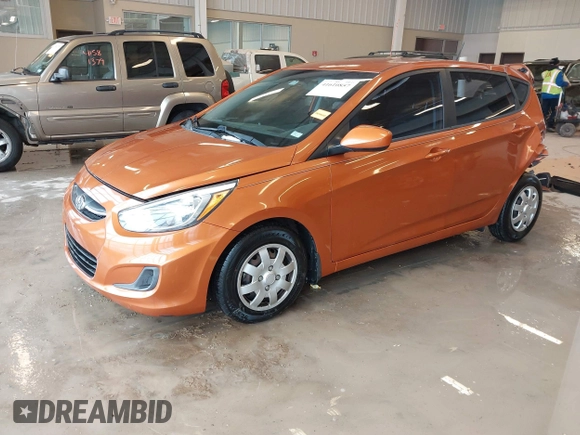 2015 Hyundai Accent GS with VIN KMHCT5AE6FU211955, listed as a IAAI auction lot 41610857 with 106,497 mi miles. Bid and sale history available at carsss.com. Image 22.