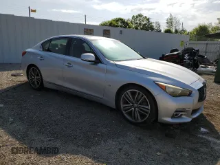 2014 Infiniti Q50 Premium with VIN JN1BV7AP4EM692488, listed as a Copart auction lot 52278185 with Not provided miles and Non repairable. Bid and sale history available at DreamBid. Image 4.