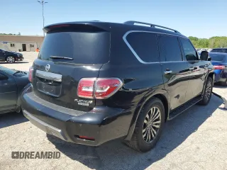 2019 Nissan Armada Platinum with VIN JN8AY2NE1K9756596, listed as a Copart auction lot 52228374 with Not Provided miles and Salvage Title. Bid and sale history available at carsss.com. Image 3.