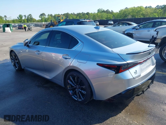 2022 Lexus IS 350 F Sport z VIN JTHGZ1B26N5053772, wystawiony jako IAAI lot #41966565 z przebiegiem 45 020 mil mil oraz . Historia ofert i sprzedaży dostępna na DreamBid. Obrazek 3.