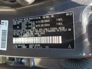 2022 Toyota Highlander XSE with VIN 5TDLZRBH8NS242131, listed as a Copart auction lot 59352015 with 26,232 mi miles and Salvage title. Bid and sale history available at DreamBid. Image 13.