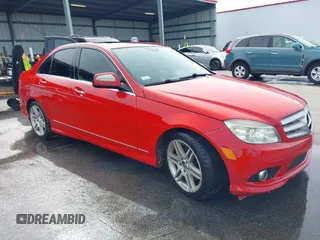 2009 Mercedes-Benz C-Class 3.5L Sport with VIN WDDGF56X09R043606, listed as a IAAI auction lot 41537762 with 143,902 mi miles. Bid and sale history available at carsss.com. Image 1.