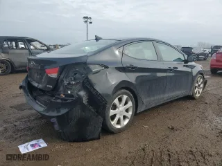 2012 Hyundai Elantra Limited with VIN 5NPDH4AE3CH144290, listed as a Copart auction lot 46850955 with 151,302 mi miles and Salvage Title. Bid and sale history available at carsss.com. Image 3.