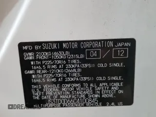 2012 Suzuki Grand Vitara Premium z VIN JS3TD0D66C4100845, wystawiony jako Copart lot #53454565 z przebiegiem 106 415 mil mil oraz Szkoda całkowita • Salvage title. Historia ofert i sprzedaży dostępna na DreamBid. Obrazek 13.