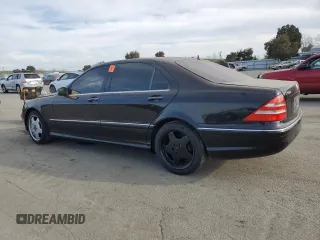 2002 Mercedes-Benz S 5.0L with VIN WDBNG75J32A295134, listed as a Copart auction lot 48179615 with 218,048 mi miles and Salvage Title. Bid and sale history available at carsss.com. Image 2.