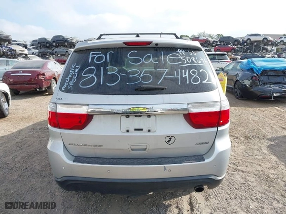 2013 Dodge Durango Crew with VIN 1C4RDHDG7DC508696, listed as a IAAI auction lot 41560519 with 267,624 mi miles. Bid and sale history available at carsss.com. Image 16.