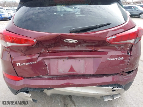 2017 Hyundai Tucson Value with VIN KM8J33A29HU390142, listed as a IAAI auction lot 41816840 with 55,750 mi miles. Bid and sale history available at carsss.com. Image 6.