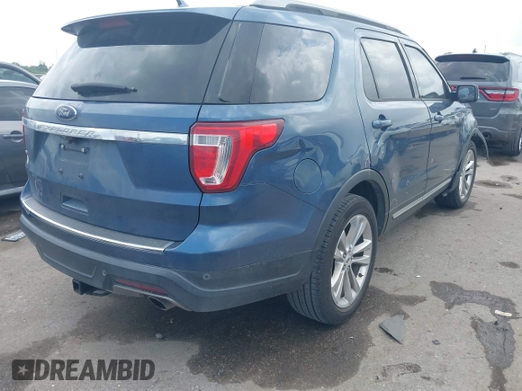 2018 Ford Explorer XLT z VIN 1FM5K7D80JGA25011, wystawiony jako IAAI lot #42155280 z przebiegiem 134 579 mil mil oraz . Historia ofert i sprzedaży dostępna na DreamBid. Obrazek 4.