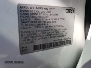 2023 Audi Q3 with VIN WA1DEDF31P1019148, listed as a Copart auction lot 61859284 with 28,560 mi miles and Clean title. Bid and sale history available at DreamBid. Image 13.