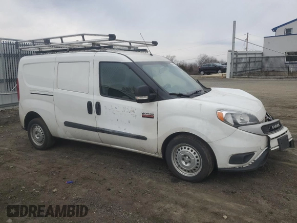 2022 Ram ProMaster City Cargo Tradesman with VIN ZFBHRFAB1N6W61829, listed as a Copart auction lot 46619185 with 112,268 mi miles and Salvage Title. Bid and sale history available at DreamBid. Image 4.