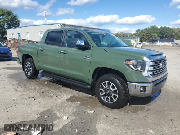 2021 Toyota Tundra Platinum z VIN 5TFAY5F10MX035676, wystawiony jako Copart lot #73296214 z przebiegiem Nie podano mil oraz Szkoda całkowita • Salvage title. Historia ofert i sprzedaży dostępna na DreamBid. Obrazek 4.