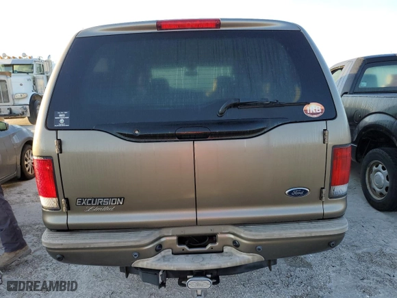 2005 Ford Excursion Limited with VIN 1FMSU43P65EA57791, listed as a Copart auction lot 75117214 with 0 mi miles and Salvage Title. Bid and sale history available at carsss.com. Image 6.