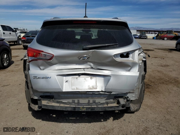 2017 Hyundai Tucson SE Plus with VIN KM8J33A41HU297617, listed as a Copart auction lot 46241055 with 107,027 mi miles and Salvage Title. Bid and sale history available at carsss.com. Image 6.