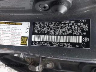 2017 Toyota Prius Two with VIN JTDKBRFU0H3578319, listed as a IAAI auction lot 42296867 with 84,316 mi miles and . Bid and sale history available at DreamBid. Image 9.