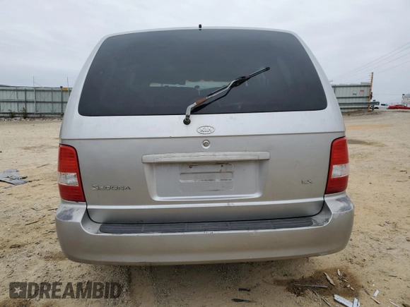 2004 Kia Sedona LX with VIN KNDUP131246544574, listed as a Copart auction lot 87650855 with 85,972 mi miles and Salvage Title. Bid and sale history available at carsss.com. Image 6.