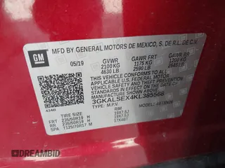 2019 GMC Terrain Denali with VIN 3GKALSEX4KL385568, listed as a IAAI auction lot 41560922 with 66,493 mi miles. Bid and sale history available at carsss.com. Image 9.