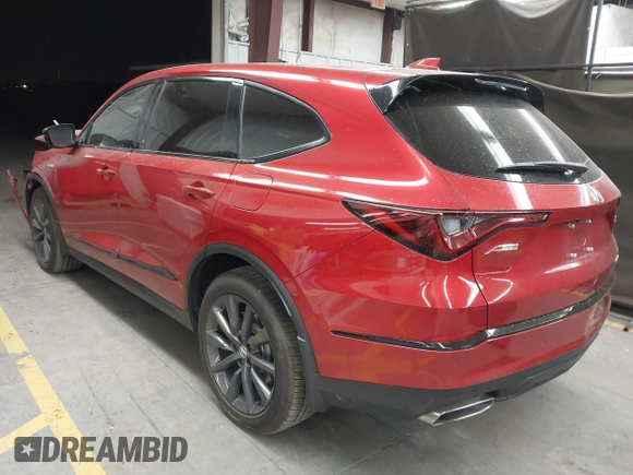2025 Acura MDX w/A-Spec Package with VIN 5J8YE1H06SL004314, listed as a IAAI auction lot 41572313 with 5,980 mi miles. Bid and sale history available at carsss.com. Image 3.