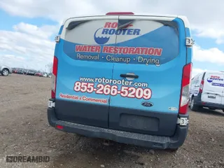 2015 Ford Transit Cargo Van with VIN 1FTNR1ZM9FKA60590, listed as a IAAI auction lot 42095827 with 252,192 mi miles. Bid and sale history available at carsss.com. Image 16.