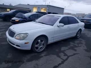 2003 Mercedes-Benz S-Class 5.0L with VIN WDBNG75J53A351091, listed as a Copart auction lot 85154434 with 261,558 mi miles and Salvage Title. Bid and sale history available at carsss.com. Image 1.