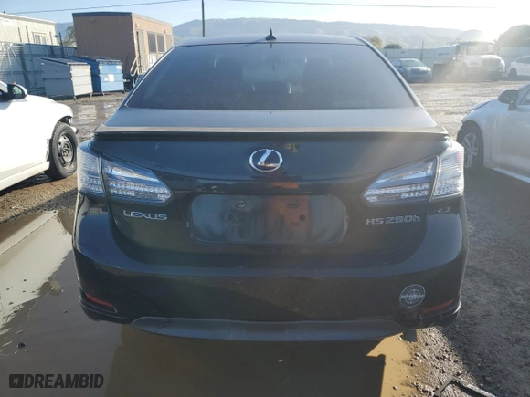 2010 Lexus HS 250h with VIN JTHBB1BAXA2015706, listed as a Copart auction lot 49509445 with 193,227 mi miles and Salvage Title. Bid and sale history available at carsss.com. Image 6.