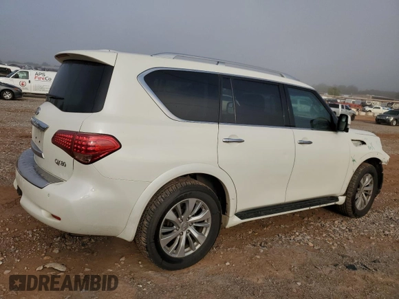 2017 Infiniti QX80 with VIN JN8AZ2NE8H9161010, listed as a Copart auction lot 72314114 with 63,025 mi miles and Salvage Title. Bid and sale history available at carsss.com. Image 3.