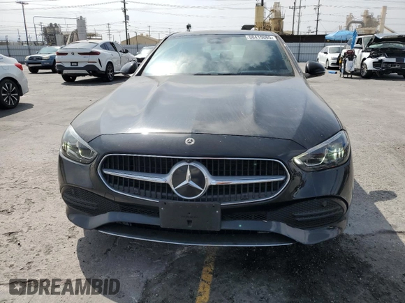 2022 Mercedes-Benz C 300 with VIN W1KAF4GB9NR009841, listed as a Copart auction lot 58415085 with 26,465 mi miles and Salvage title. Bid and sale history available at DreamBid. Image 5.