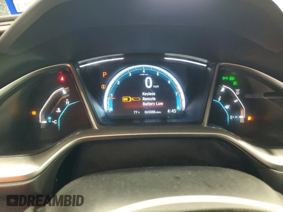 2020 Honda Civic EX-L with VIN 19XFC1F72LE023917, listed as a Copart auction lot 44177815 with 65,088 mi miles and Clean Title. Bid and sale history available at DreamBid. Image 9.