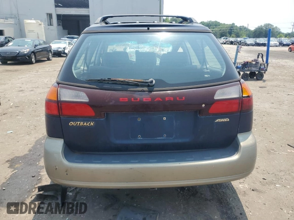 2001 Subaru Legacy Outback with VIN 4S3BH665117647684, listed as a Copart auction lot 59382635 with 138,574 mi miles and Salvage title. Bid and sale history available at DreamBid. Image 6.