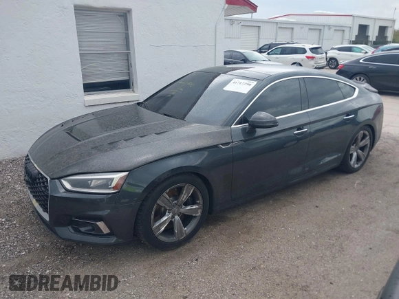 2018 Audi A5 Sportback Prestige z VIN WAUCNCF59JA080233, wystawiony jako IAAI lot #41717290 z przebiegiem 154 361 mil mil oraz . Historia ofert i sprzedaży dostępna na DreamBid. Obrazek 2.