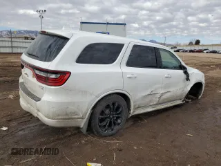 2020 Dodge Durango SXT Plus with VIN 1C4RDJAG6LC215415, listed as a Copart auction lot 43016165 with 92,248 mi miles and Salvage Title. Bid and sale history available at DreamBid. Image 3.