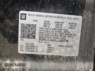 2020 Chevrolet Trax LT z VIN 3GNCJLSB2LL183779, wystawiony jako Copart lot #54370545 z przebiegiem 104 241 mil mil oraz Szkoda całkowita • Salvage title. Historia ofert i sprzedaży dostępna na DreamBid. Obrazek 13.