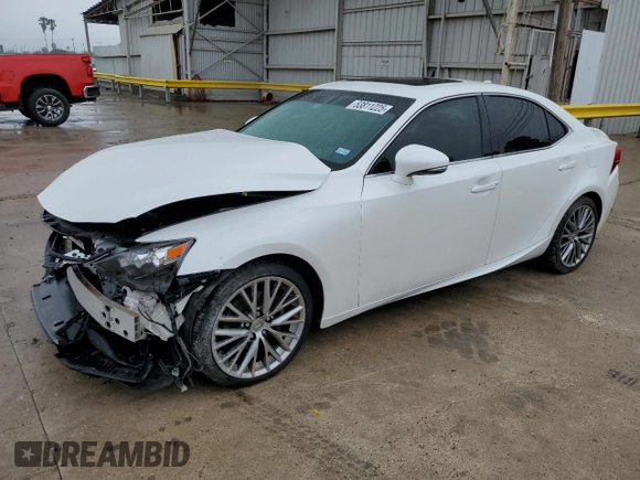 2015 Lexus IS 250 with VIN JTHCF1D23F5020735, listed as a Copart auction lot 53811225 with 100,053 mi miles and Salvage Title. Bid and sale history available at DreamBid. Image 1.