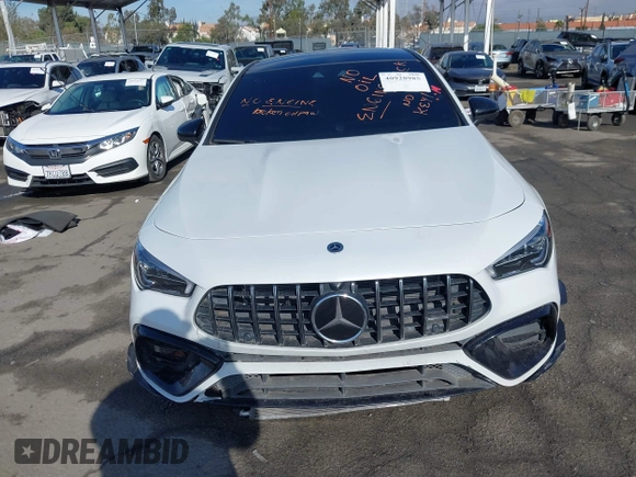 2021 Mercedes-Benz CLA 45 AMG with VIN W1K5J5DB4MN206125, listed as a IAAI auction lot 40928985 with 34,410 mi miles and . Bid and sale history available at DreamBid. Image 6.
