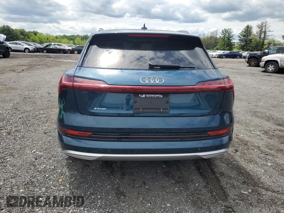 2019 Audi e-tron Prestige with VIN WA1VABGE2KB019280, listed as a Copart auction lot 53157365 with 53,912 mi miles and Salvage title. Bid and sale history available at DreamBid. Image 6.