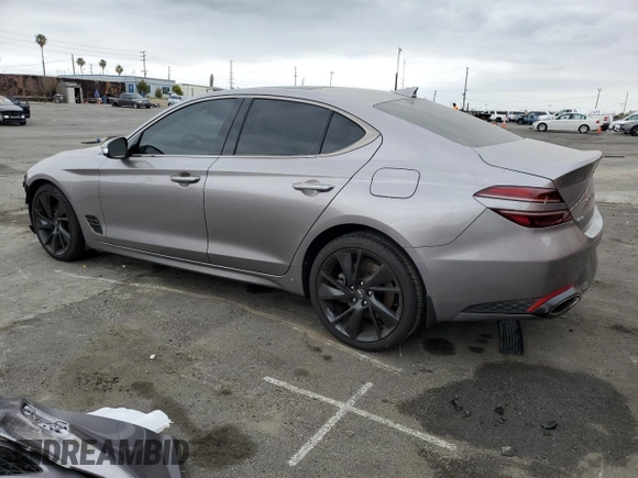 2023 Genesis G70 3.3T with VIN KMTG54TE4PU135081, listed as a Copart auction lot 55341144 with 3,637 mi miles and Salvage Title. Bid and sale history available at carsss.com. Image 2.