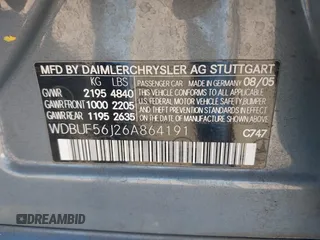 2006 Mercedes-Benz E 350 z VIN WDBUF56J26A864191, wystawiony jako IAAI lot #41713078 z przebiegiem 127 627 mil mil oraz . Historia ofert i sprzedaży dostępna na DreamBid. Obrazek 9.