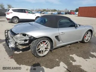 2009 Porsche Boxster S with VIN WP0CB29849U730334, listed as a Copart auction lot 42121995 with 53,227 mi miles and Salvage Title. Bid and sale history available at carsss.com. Image 3.