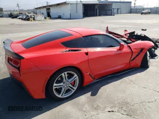 2017 Chevrolet Corvette 1LT with VIN 1G1YB2D7XH5101361, listed as a Copart auction lot 72974154 with 0 mi miles and Salvage Title. Bid and sale history available at carsss.com. Image 3.