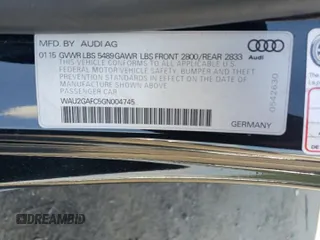 2016 Audi A7 3.0 Prestige with VIN WAU2GAFC5GN004745, listed as a Copart auction lot 61724214 with 106,321 mi miles and Salvage Title. Bid and sale history available at carsss.com. Image 12.