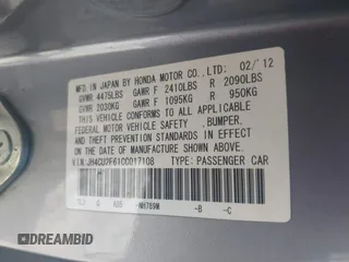 2012 Acura TSX Technology с VIN JH4CU2F61CC017108, выставлен на аукционе IAAI как лот 42314321 с пробегом 310 880 миль миль и . История ставок и продаж доступна на DreamBid. Изображение 9.