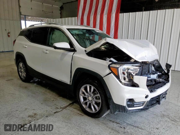 2023 GMC Terrain SLT with VIN 3GKALVEG2PL186673, listed as a Copart auction lot 60632155 with 46,751 mi miles and Clean title. Bid and sale history available at DreamBid. Image 4.