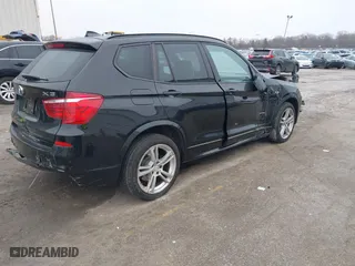 2013 BMW X3 xDrive28i with VIN 5UXWX9C54D0D02299, listed as a IAAI auction lot 41731353 with 105,066 mi miles. Bid and sale history available at carsss.com. Image 4.