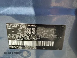 2012 Toyota RAV4 with VIN JTMBF4DV6CD044750, listed as a Copart auction lot 60413854 with 364,723 mi miles and Salvage Title. Bid and sale history available at carsss.com. Image 13.