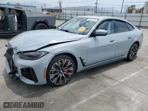 2022 BMW 4 Series 430i with VIN WBA63AV00NFM54895, listed as a Copart auction lot 59437215 with Not provided miles and Salvage title. Bid and sale history available at DreamBid. Image 1.