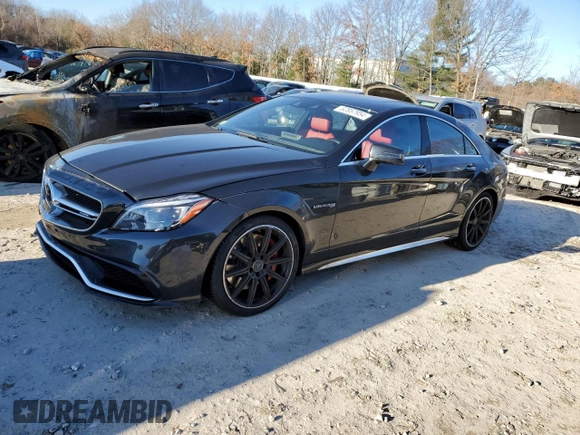 2018 Mercedes-Benz CLS 63 S AMG with VIN WDDLJ7GB0JA205796, listed as a Copart auction lot 82857954 with 62,406 mi miles and Salvage title. Bid and sale history available at DreamBid. Image 1.