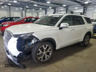 2022 Hyundai Palisade SEL z VIN KM8R44HE0NU412059, wystawiony jako Copart lot #43682495 z przebiegiem 112 879 mil mil oraz Szkoda całkowita • Salvage title. Historia ofert i sprzedaży dostępna na DreamBid. Obrazek 1.
