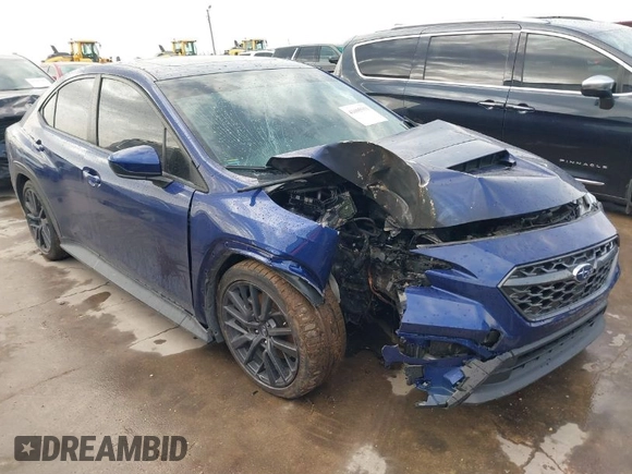 2022 Subaru WRX Premium with VIN JF1VBAF66N9009165, listed as a IAAI auction lot 41695551 with 31,034 mi miles. Bid and sale history available at carsss.com. Image 1.