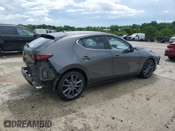 2019 Mazda 3 with VIN JM1BPALM2K1109808, listed as a Copart auction lot 61675735 with 80,746 mi miles and Salvage title. Bid and sale history available at DreamBid. Image 3.